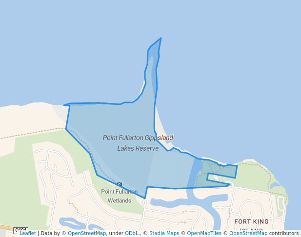 walking in Point Fullarton Gippsland Lakes Reserve map in Boole Poole