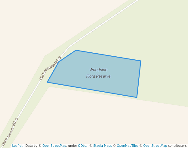 walking in Woodside Flora Reserve map in Balook