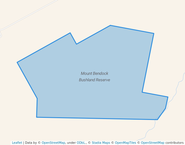 walking in Mount Bendock Bushland Reserve map in Bendoc