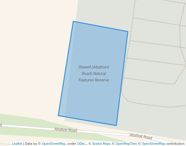 walking in Stawell (Abattoirs Road) Natural Features Reserve map in Stawell West