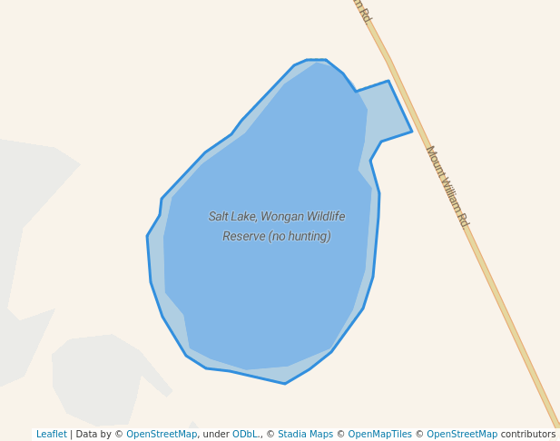 walking in Salt Lake, Wongan Wildlife Reserve (no hunting) map in Haddon