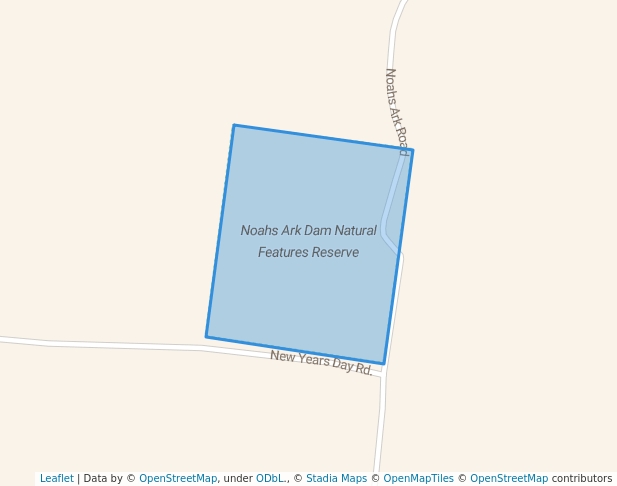 walking in Noahs Ark Dam Natural Features Reserve map in Dobie