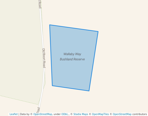 walking in Wallaby Way Bushland Reserve map in Mysia