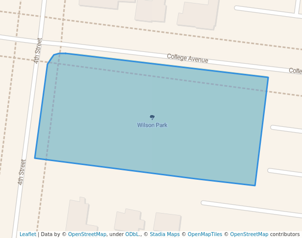 walking in Wilson Park map in De Pere