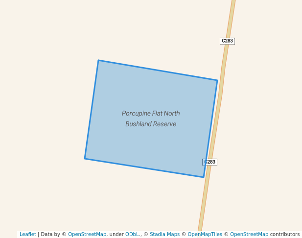 walking in Porcupine Flat North Bushland Reserve map in Maldon