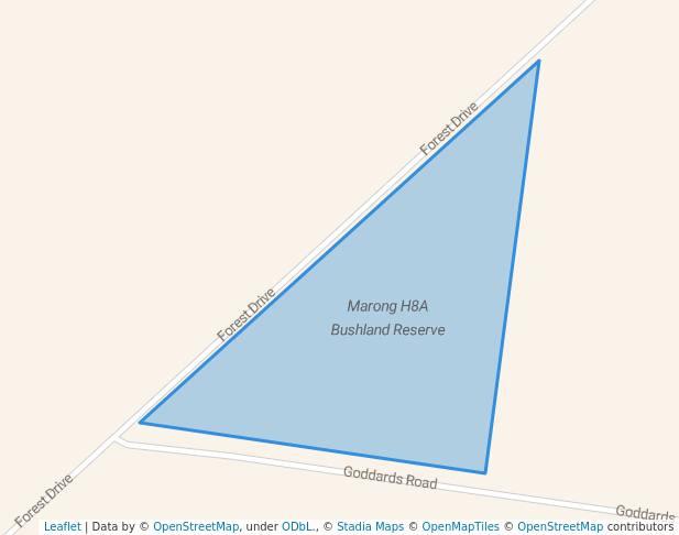 walking in Marong H8A Bushland Reserve map in Eaglehawk