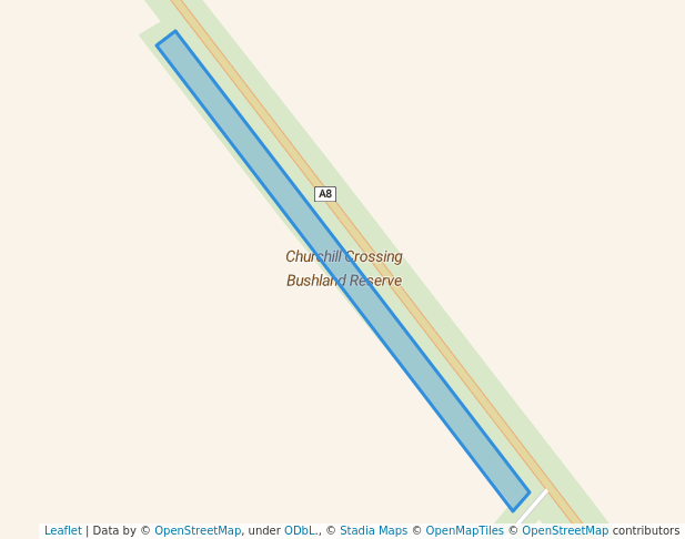 walking in Churchill Crossing Bushland Reserve map in Pomonal