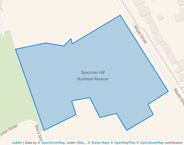 walking in Specimen Hill Bushland Reserve map in Bendigo