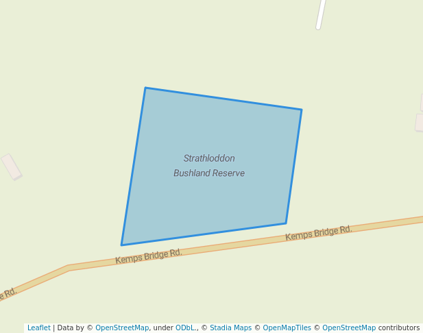 walking in Strathloddon Bushland Reserve map in Yapeen