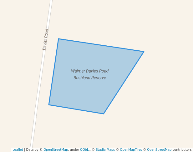 walking in Walmer Davies Road Bushland Reserve map in Maldon