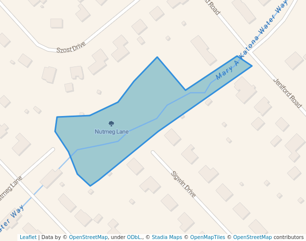 walking in Nutmeg Lane map in Fairfield