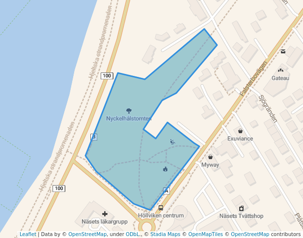 Nyckelhålstomten in Höllviken | Map and Routes