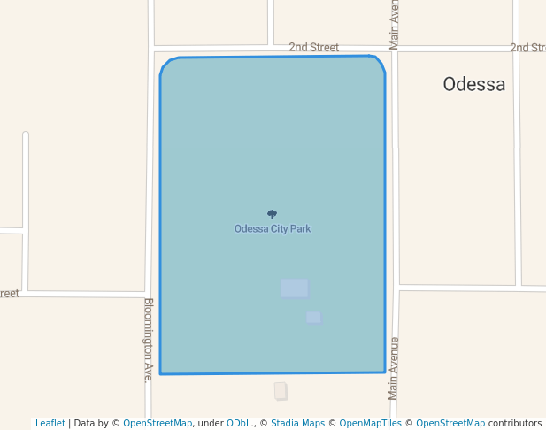 walking in Odessa City Park map in Odessa