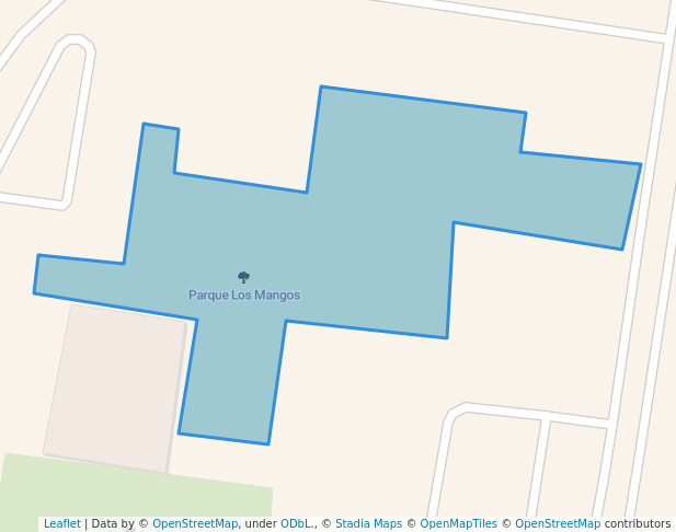 walking in Parque Los Mangos map in La Paz