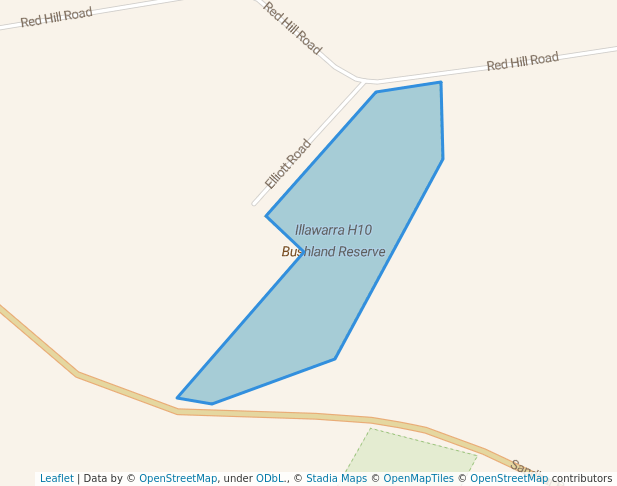 walking in Illawarra H10 Bushland Reserve map in Lubeck