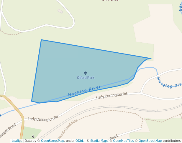 walking in Otford Park map in Otford