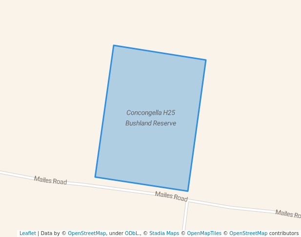 walking in Concongella H25 Bushland Reserve map in Great Western