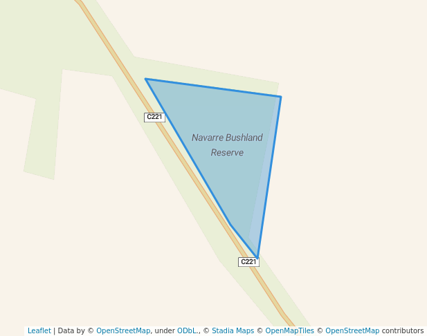 walking in Navarre Bushland Reserve map in Navarre