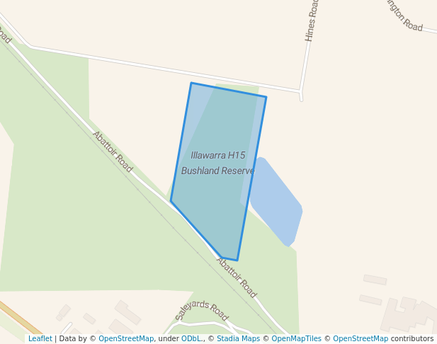 walking in Illawarra H15 Bushland Reserve map in Stawell West