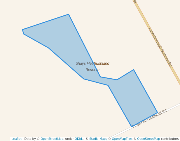 walking in Shays Flat Bushland Reserve map in Navarre