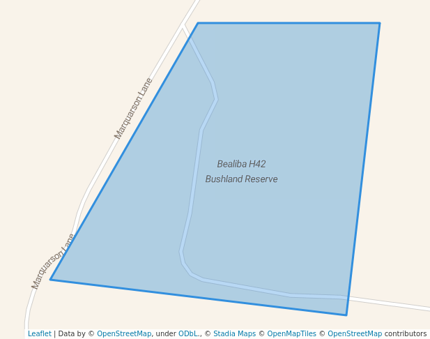 walking in Bealiba H42 Bushland Reserve map in Emu