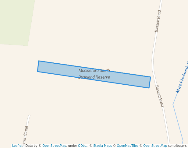 walking in Muckleford South Bushland Reserve map in Sandon