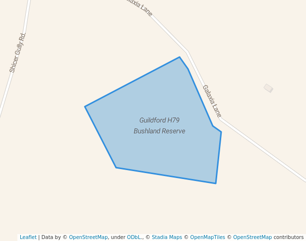 walking in Guildford H79 Bushland Reserve map in Yapeen