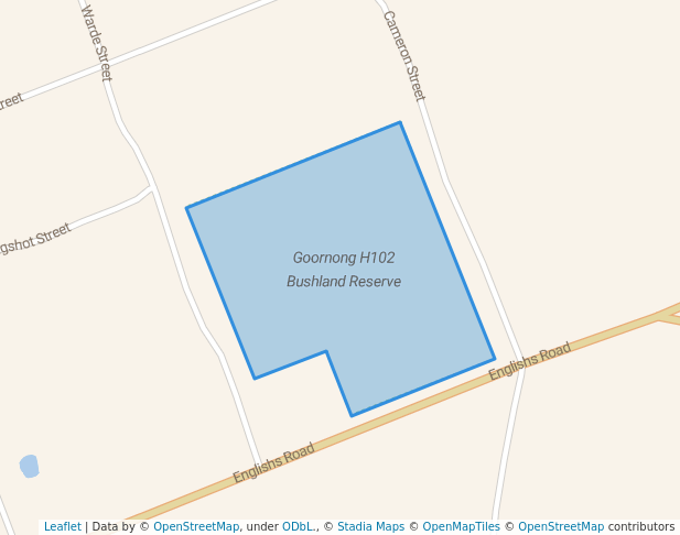 walking in Goornong H102 Bushland Reserve map in Goornong