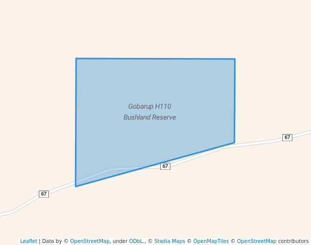 walking in Gobarup H110 Bushland Reserve map in Gobarup