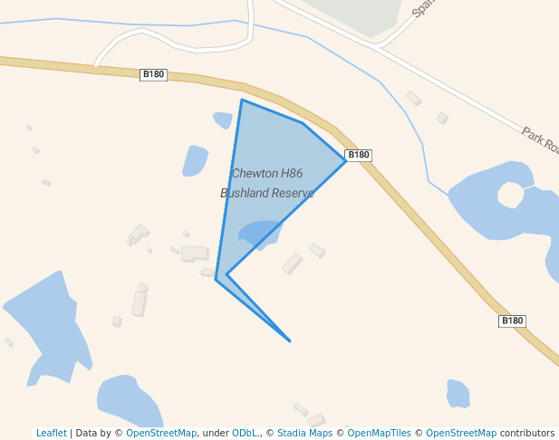 walking in Chewton H86 Bushland Reserve map in Yapeen