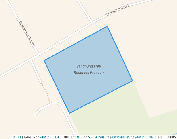 walking in Sandhurst H90 Bushland Reserve map in Eaglehawk
