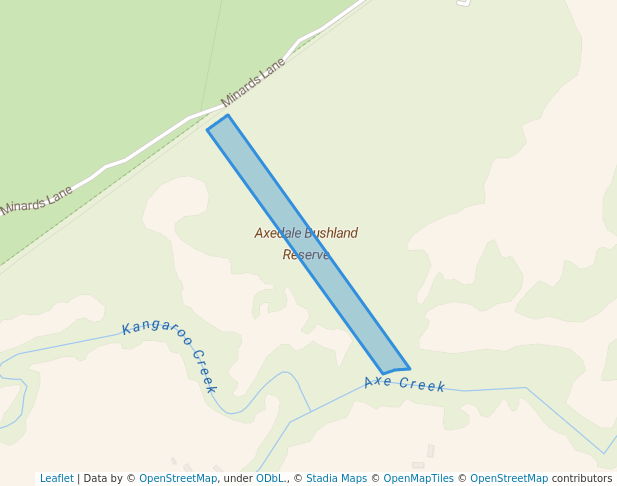 walking in Axedale Bushland Reserve map in Ascot