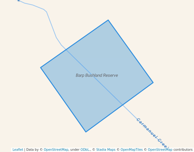 walking in Barp Bushland Reserve map in Betley