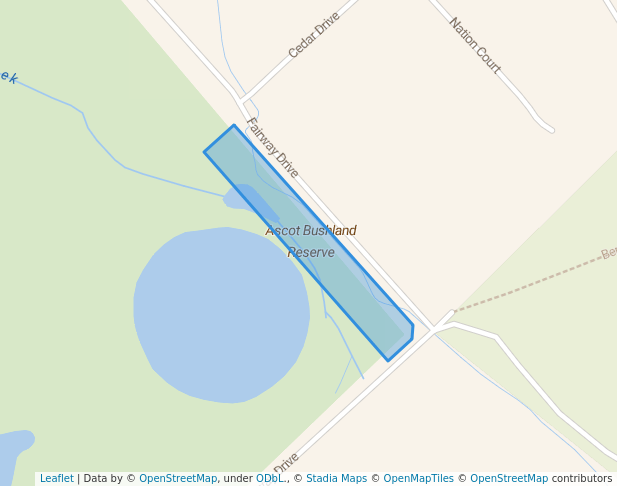 walking in Ascot Bushland Reserve map in Ascot