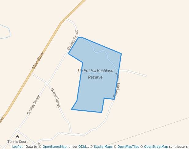 walking in Tin Pot Hill Bushland Reserve map in Emu