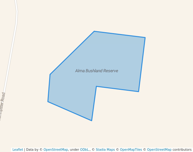 walking in Alma Bushland Reserve map in Alma