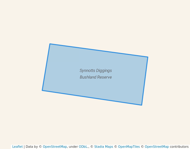 walking in Synnotts Diggings Bushland Reserve map in Emu