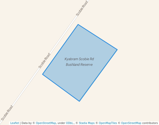 walking in Kyabram Scobie Rd Bushland Reserve map in Wyuna
