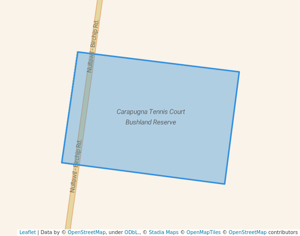 walking in Carapugna Tennis Court Bushland Reserve map in Curyo