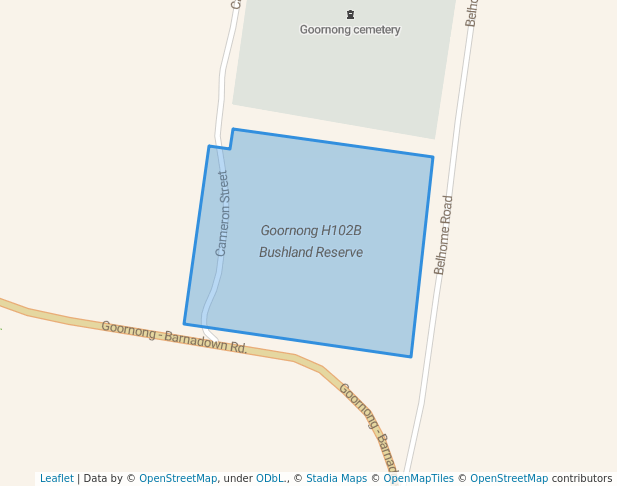 walking in Goornong H102B Bushland Reserve map in Goornong