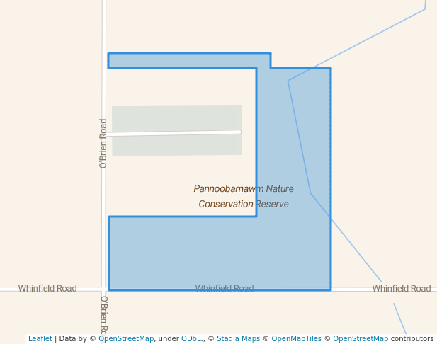 walking in Pannoobamawm Nature Conservation Reserve map in Calivil