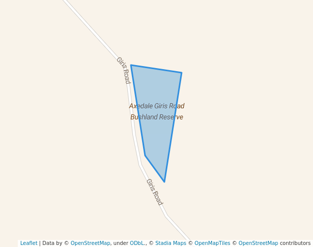 walking in Axedale Giris Road Bushland Reserve map in Ascot