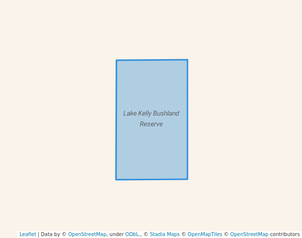 walking in Lake Kelly Bushland Reserve map in Pira