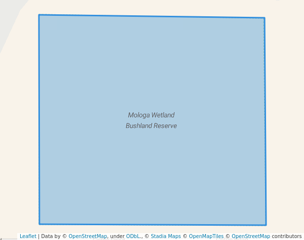 walking in Mologa Wetland Bushland Reserve map in Mincha