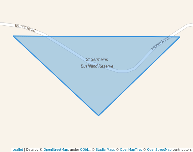 walking in St Germains Bushland Reserve map in Wyuna