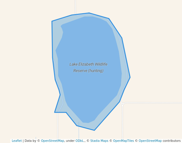 walking in Lake Elizabeth Wildlife Reserve (hunting) map in Appin
