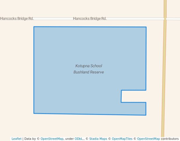 walking in Kotupna School Bushland Reserve map in Kotupna