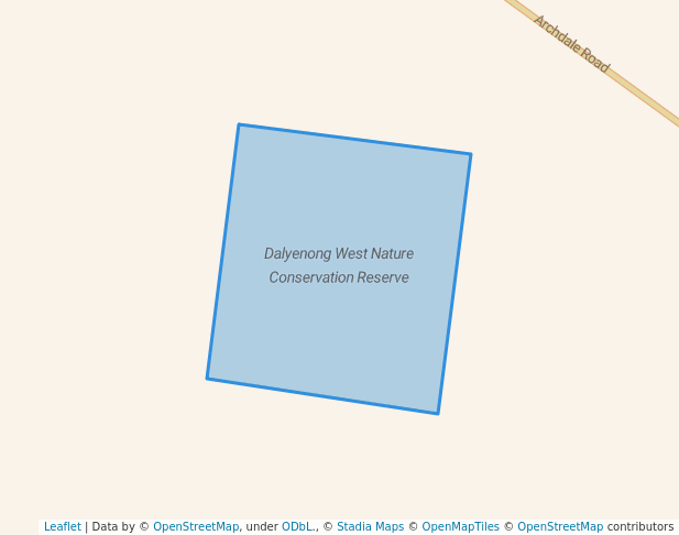 walking in Dalyenong West Nature Conservation Reserve map in Gooroc