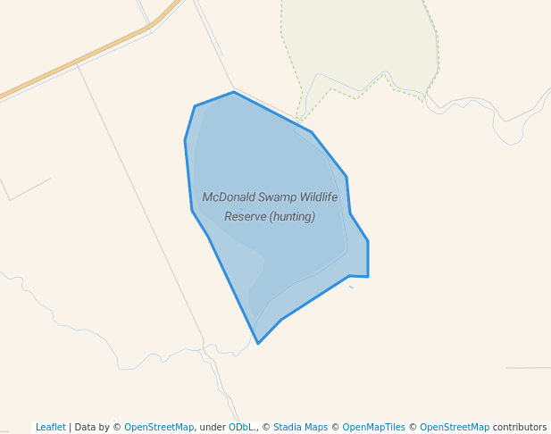 walking in McDonald Swamp Wildlife Reserve (hunting) map in Appin
