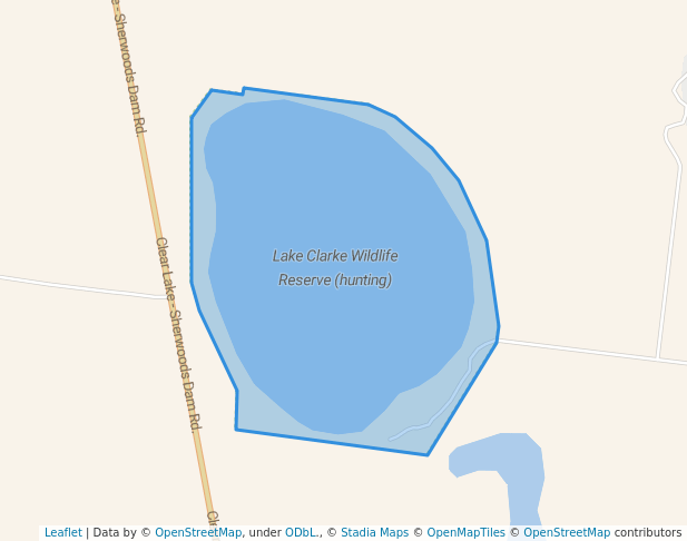 walking in Lake Clarke Wildlife Reserve (hunting) map in Mitre